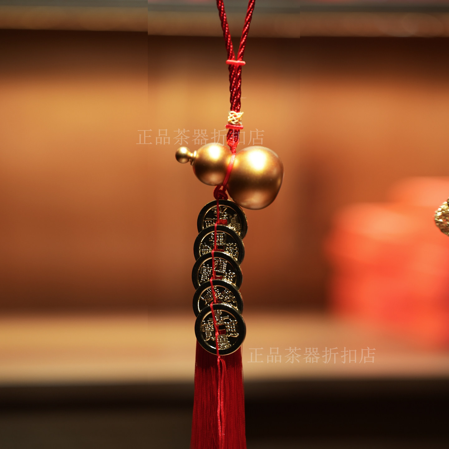 朱炳仁铜 福运葫芦挂件五帝钱门对门铜葫芦招财吉祥玄学装饰挂件