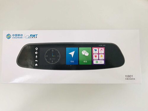 中国移动智能后视镜YJ801行车记录仪流媒体前后双录4G语音导航