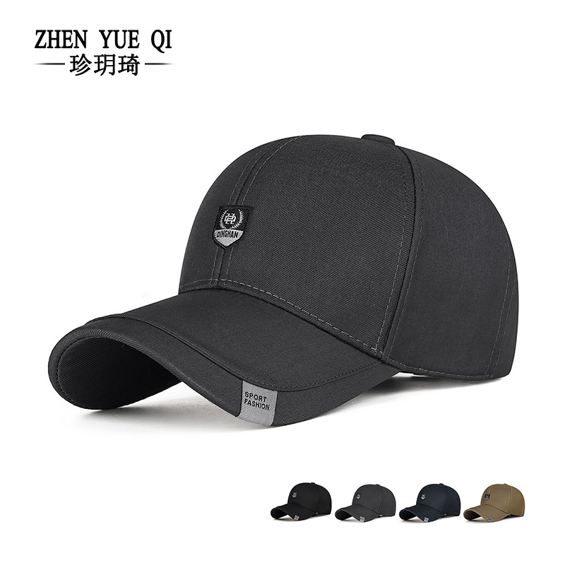 新款商务帽子男春秋鸭舌帽中老年休闲硬顶遮阳帽可调节出游棒球帽