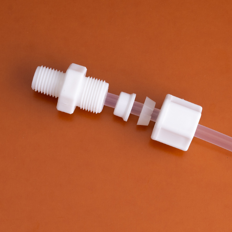 PP外牙卡套直接PP气管直通接头