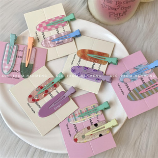 小清新海盐系列水果一对装 无痕发夹夏日甜美少女发夹发饰鸭嘴夹女