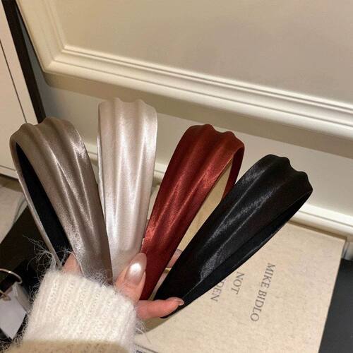 洋气丝光宽发箍女高级感轻奢缎面