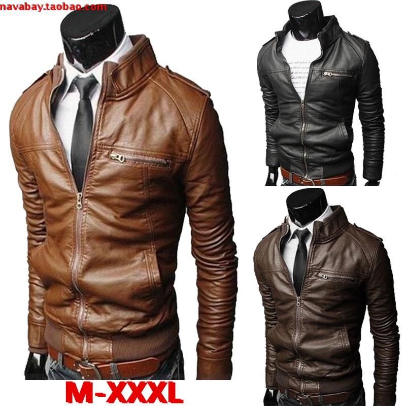2019 man Leather jacket Coat men Autumn Winter jackets coats在類目 男裝, 皮衣中 - 來自Buy2taobao.com提供專業的淘寶代購服務