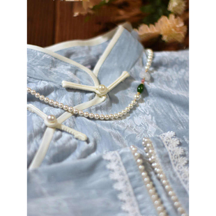 丝绒倒大袖新中式古法长袖少女年轻款高端气质改良旗袍女新款2025