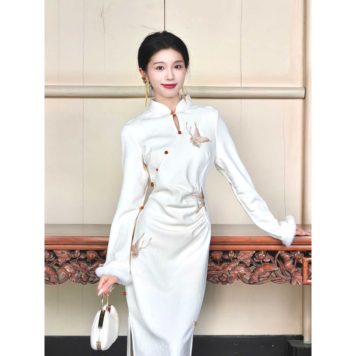 新中式国风女装订婚旗袍2025复古