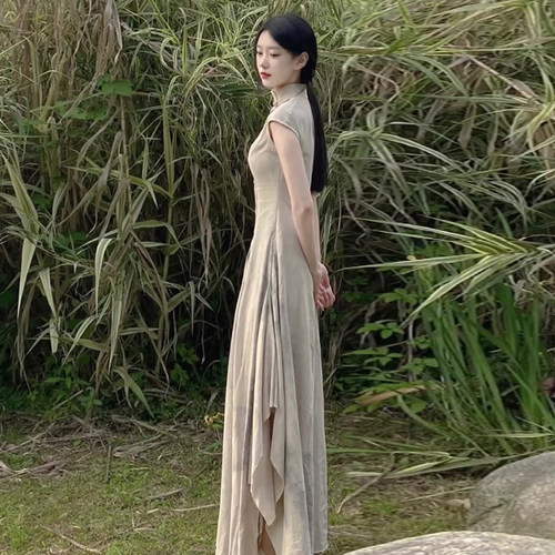 新中式国风改良旗袍碎花连衣裙