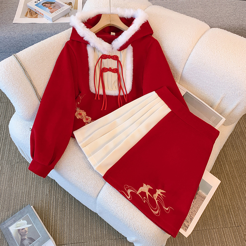 新中式改良汉服加绒加厚秋冬