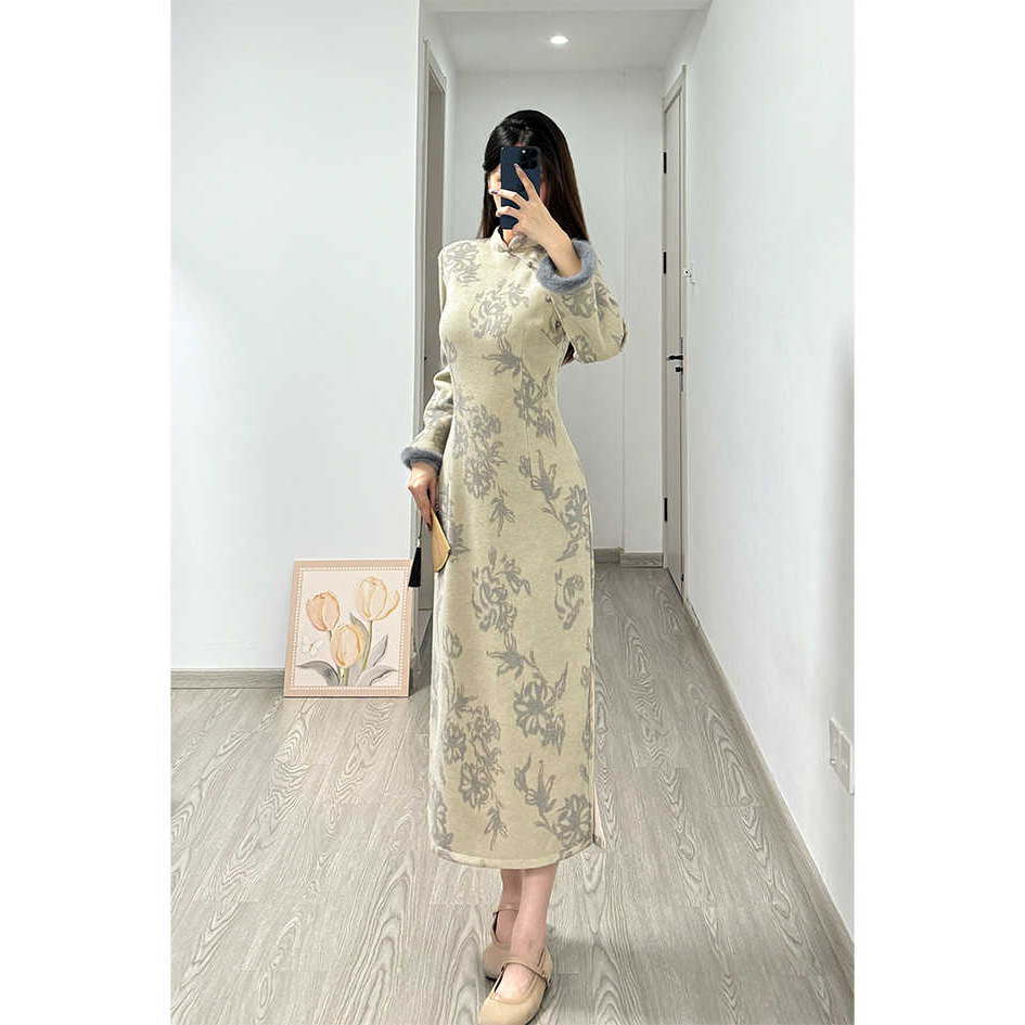 高端旗袍2025秋冬青少年改良中式