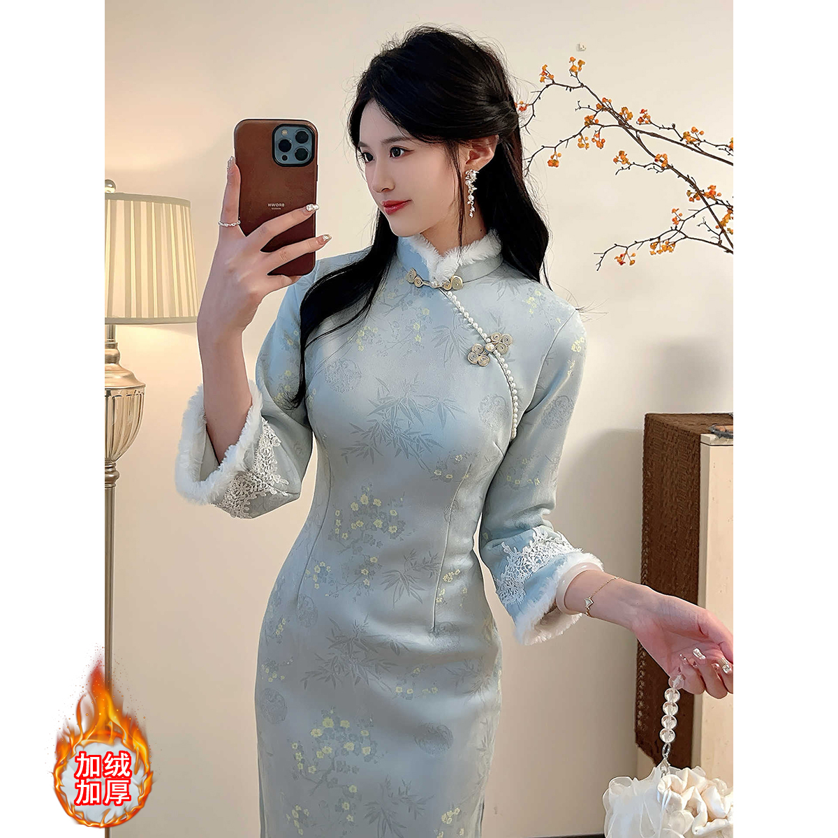 巨好看旗袍秋冬新款高端年轻显瘦