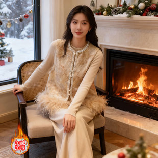 巨好看新中式 背心高级感马夹 马甲国风外套女秋冬重工刺绣坎肩无袖