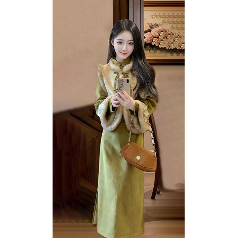 中国风气质高级感旗袍连衣裙女装