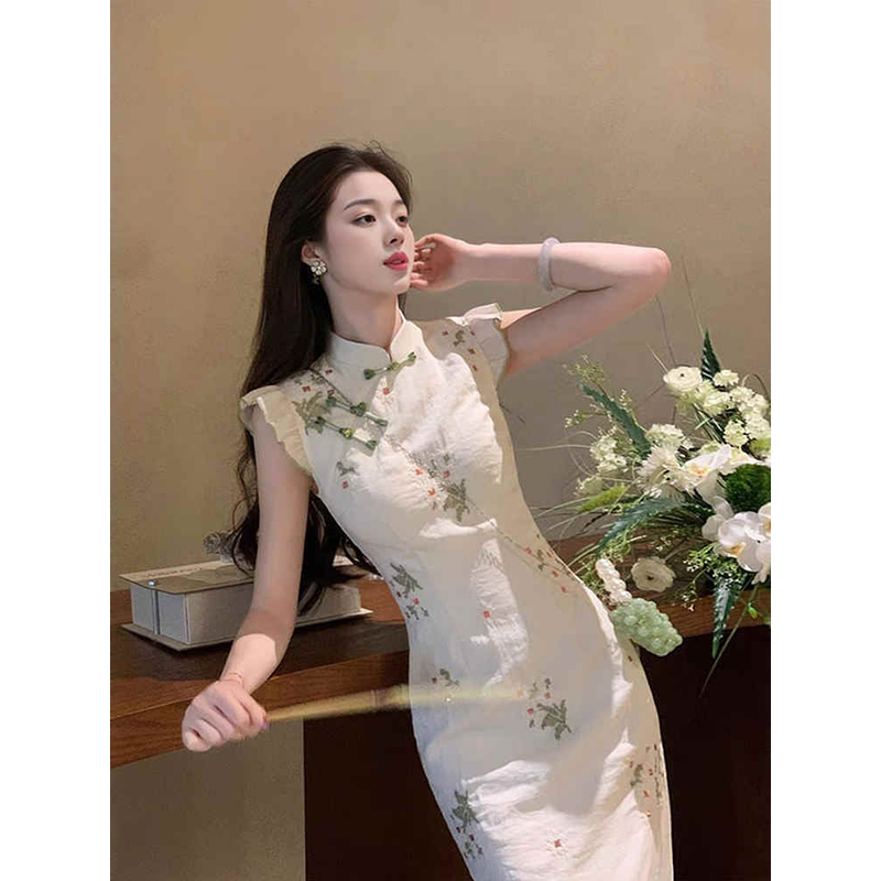 新中式国风改良旗袍裙御姐独特绝