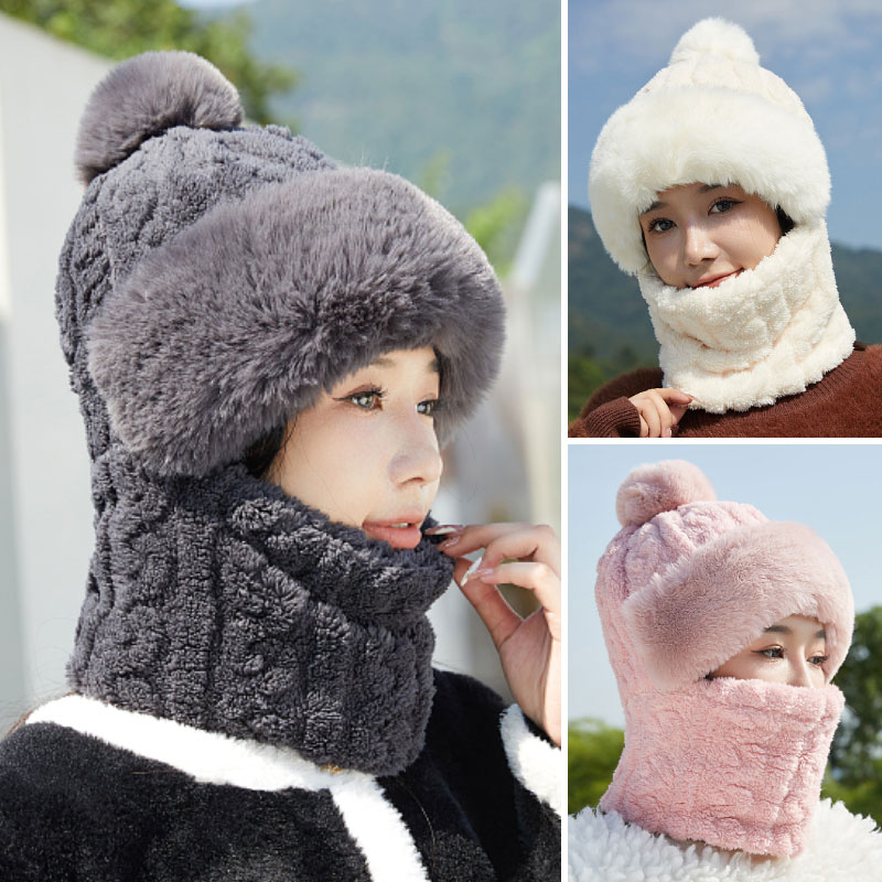 帽子围脖面罩一体冬季韩版防寒