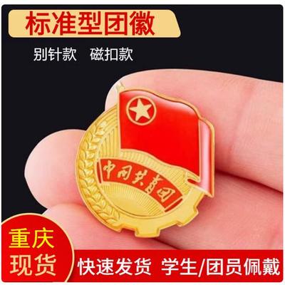 2024新版标准型共青团团徽学生用磁铁强磁别针蝴蝶扣胸针正版开票