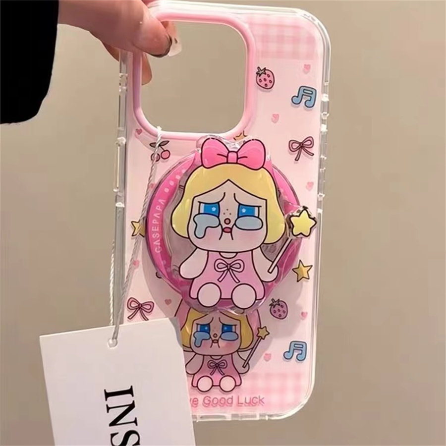 星星棒哭娃萌磁吸支架适用小米14手机壳12软mix4防摔civi3全包10青春版60女k70红米turbo3/note13pro/k50至尊