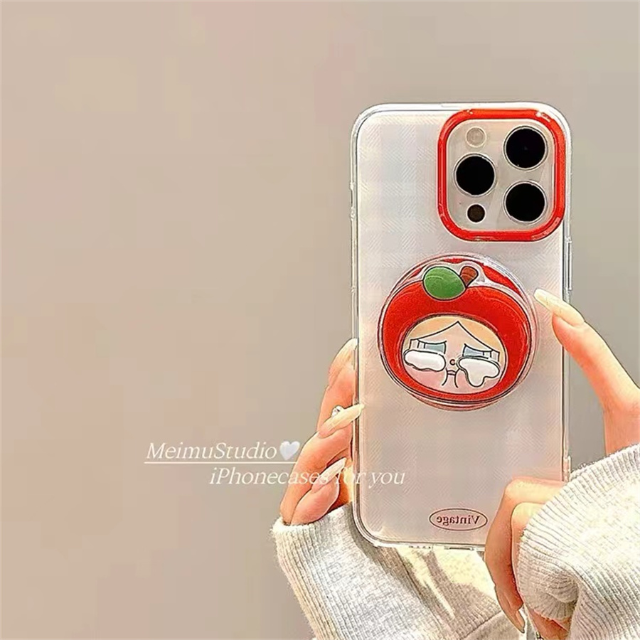 简约格纹哭娃磁吸支架适用华为nova11手机壳9se/7/8软防摔Mate60全包p50e麦芒20/p70/女p40pro+畅享60/20/P30