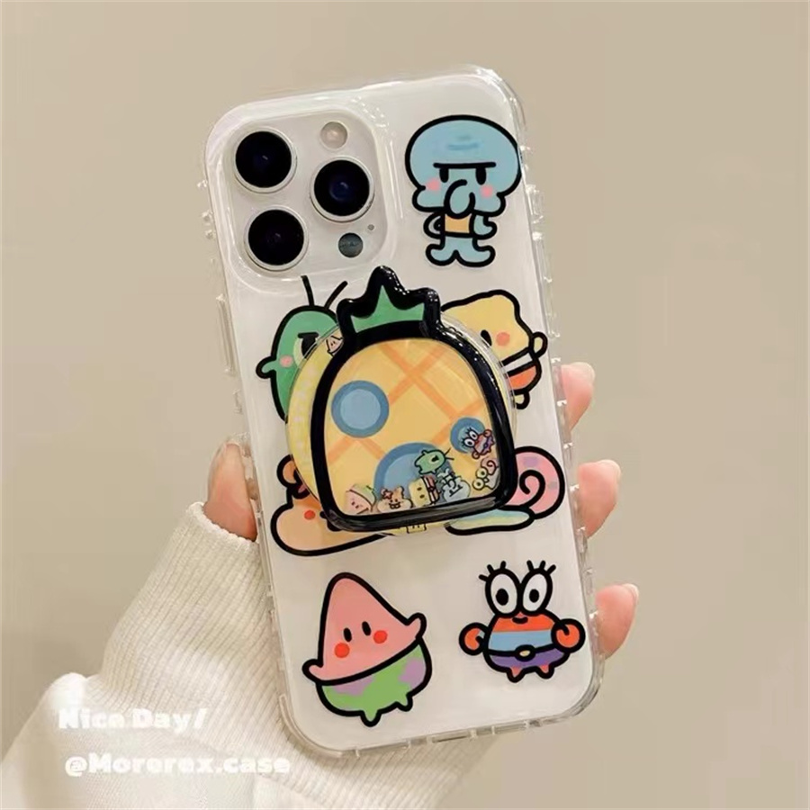 Q版海绵宝宝磁吸支架适用小米14手机壳12软mix4防摔civi3全包10青春版60女k70红米turbo3/note13pro/k50至尊