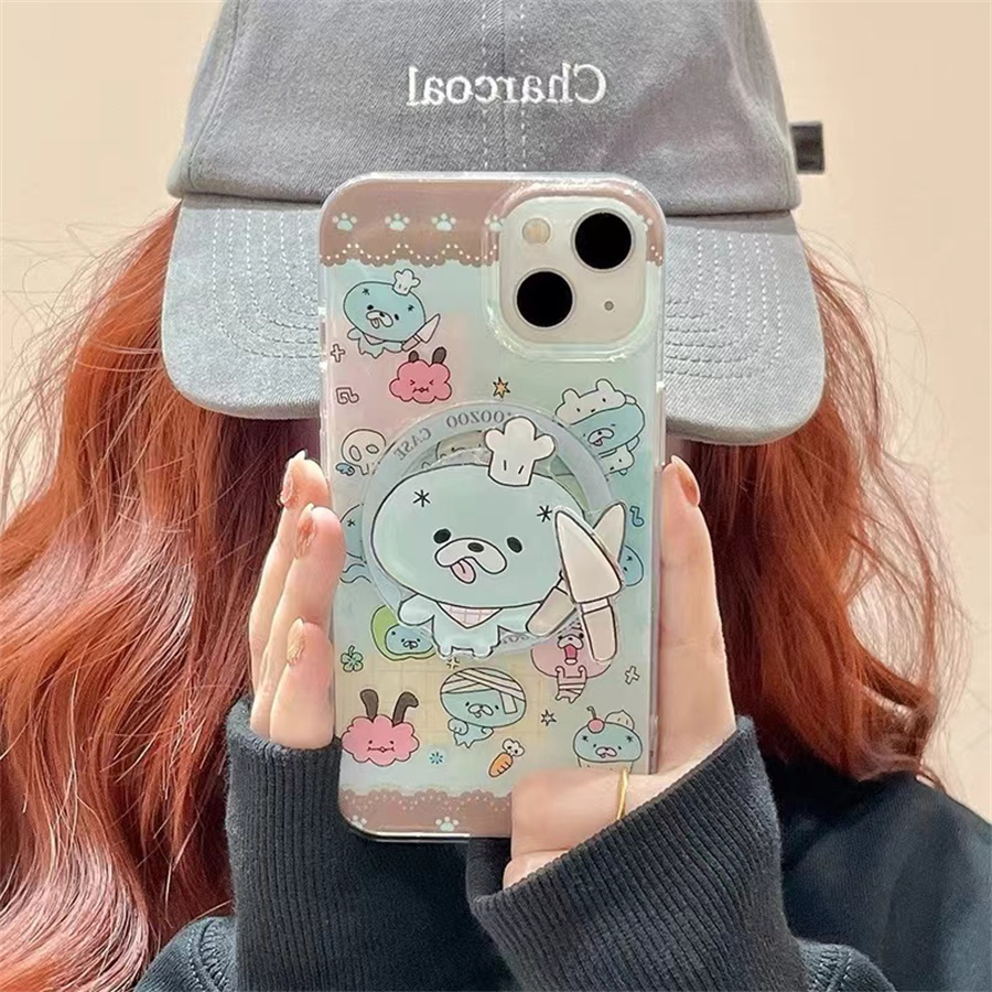 搞怪僵尸兔萌磁吸支架适用红米k70手机壳60e/40/50note13pro软11防摔8/9全包turbo3女12/k50游戏增强至尊版小