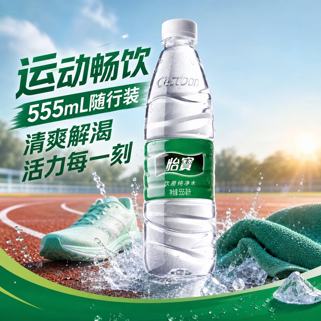 怡宝纯净水555ml24瓶整箱饮用水350ml非矿泉水运动家用办公室招待