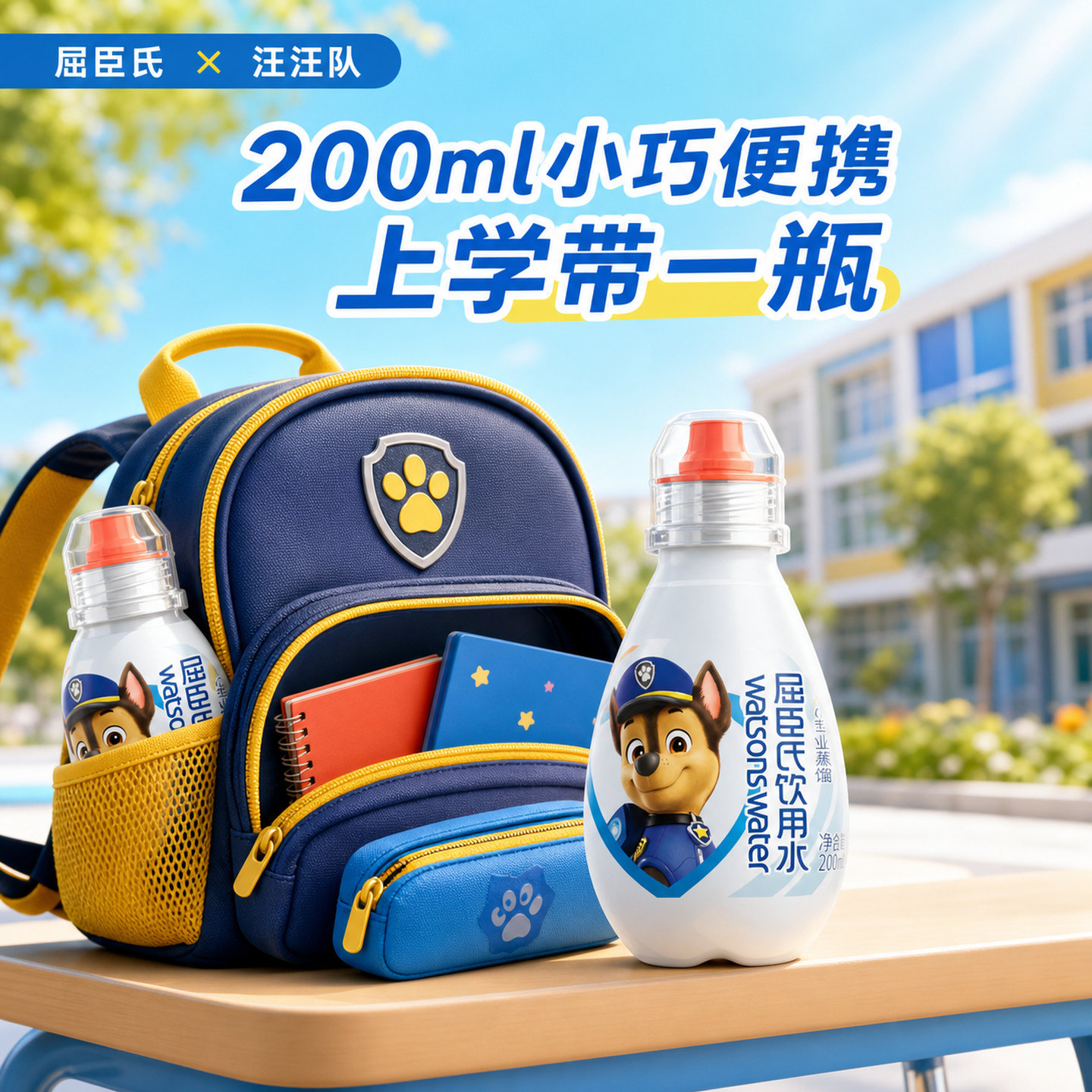 汪汪队矿泉水屈臣氏儿童饮用水高温蒸馏水宝宝爱喝幼儿园水奖励品