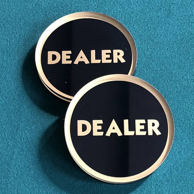 POKERABOVE德州扑克专用庄码DEALER牌ALLIN牌德州扑克用（黑金）