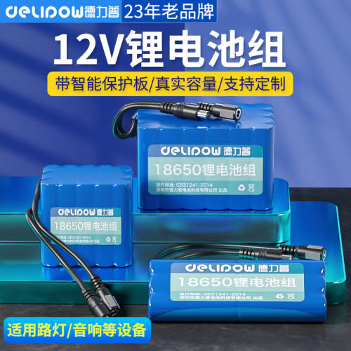 德力普（Delipow）12V锂电池组18650充电电池组带保护板大容量户