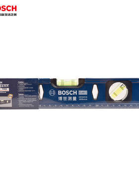 博世（BOSCH）水平尺300mm加厚铝型材高精度底部带强磁水平尺迷你