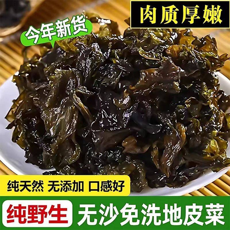 新货地软地皮菜野生免洗干货地衣菜新鲜地达菜特产地耳