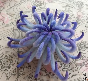 成品仿非遗绒花发饰头饰菊花汉服新娘舞台戏曲发夹发簪边夹明制