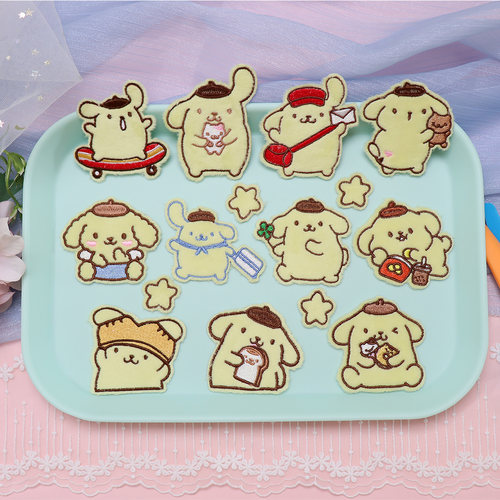 布丁狗刺绣布贴毛绒卡通补丁贴