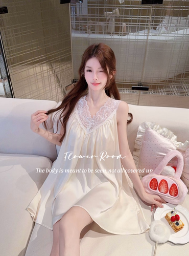 Flower Room清欢白茶*法式宽松版2026新款短裙女睡衣家居服可外穿