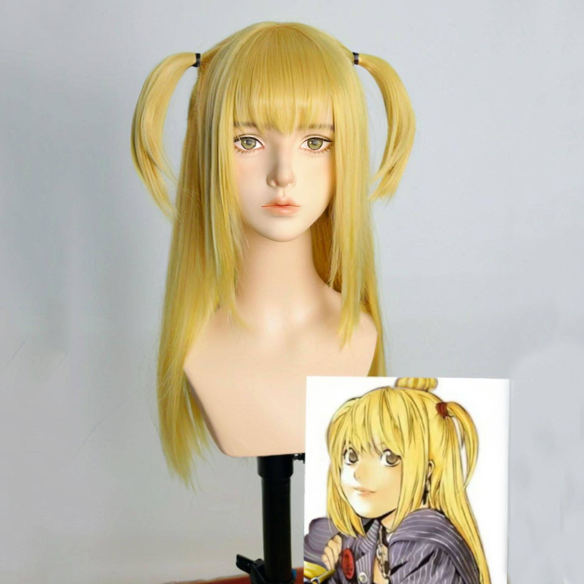 动漫假发白金色长发死亡笔记弥海砂cos个性姬发公主切刘海全头套