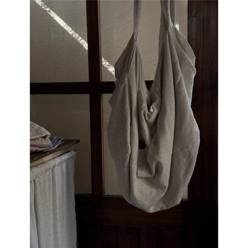 日系感日杂感雨露麻亚麻慵懒风垂坠感随意好搭配单肩斜挎大容量包