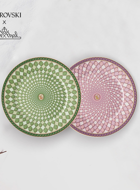 新品施华洛世奇Swarovski × Rosenthal正品陶瓷餐盘两件套礼盒装