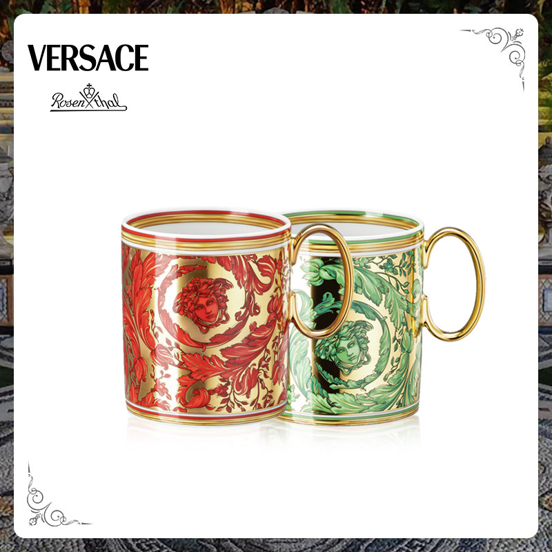 【礼物】Rosenthal Meets Versace范思哲 双只礼盒装 圣诞马克杯