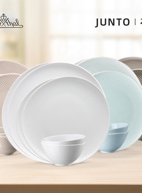 Rosenthal卢臣泰原装进口Junto欧式简约陶瓷家用碗盘2人份餐具