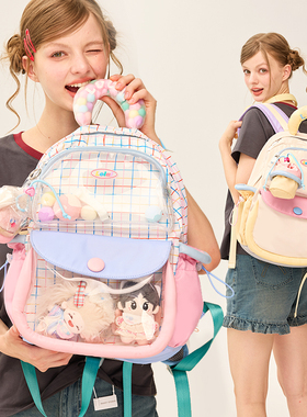 LOLA DESIGN蛋糕痛包双肩包 可爱原创大学生书包初中女生吧唧背包
