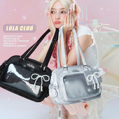 25年秋冬新品 LOLA DESIGN悠莉米波士顿痛包 吧唧漫展学生单肩包包