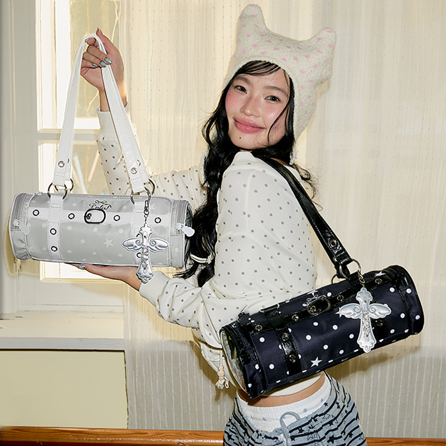 LOLA DESIGN守护星韩女Y2K铆钉痛包2026新款小众设计感单肩腋下包