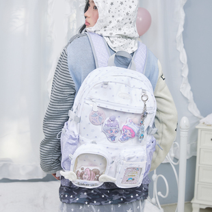 LOLA DESIGN心机鬼天使学院双肩痛包女大学生初高中生大容量书包