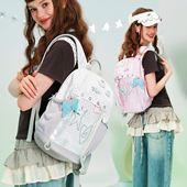 LOLA DESIGN天使ins双肩包新款 大容量学生书包初高中女生校园背包