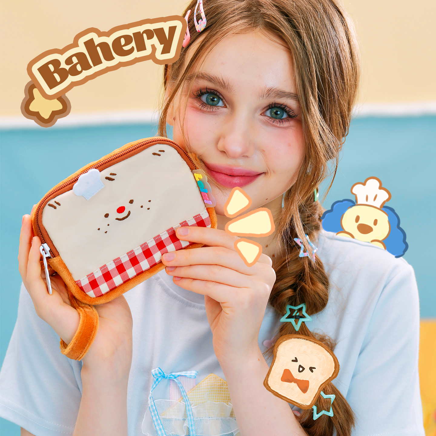 LOLADESIGN美食家吐司卡包零钱包