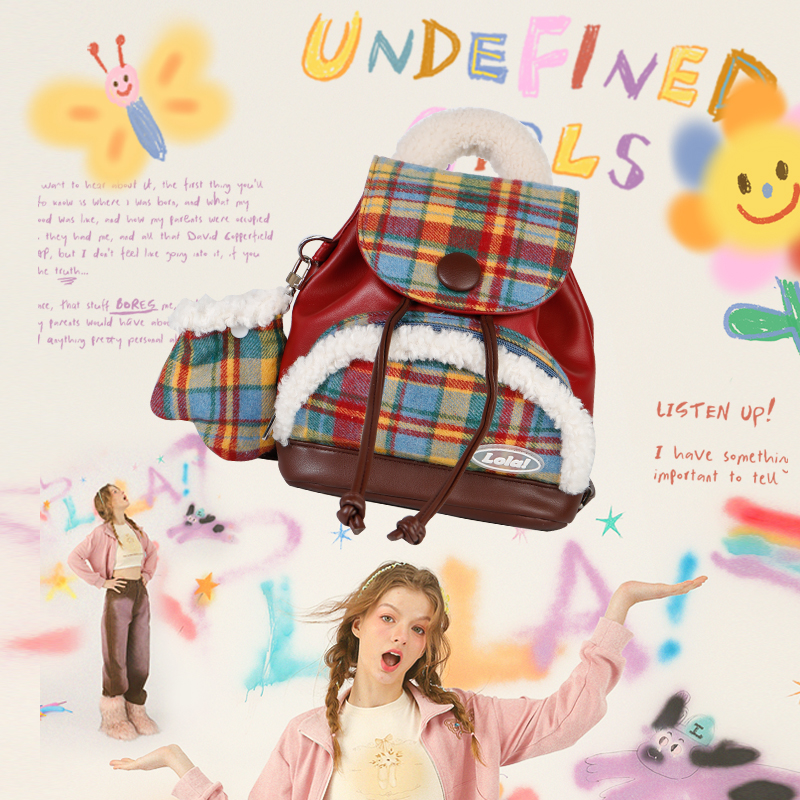 甜甜圈毛绒LOLADESIGN双肩包