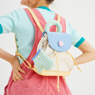 DESIGN可愛少女輕便小背包 LOLA 休閑旅行小雙肩包女生大學生背包
