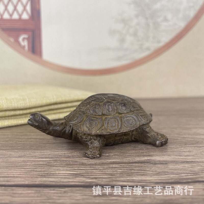 仿古合金乌龟巴西龟家居实心摆件巴西龟金钱龟龙龟装饰