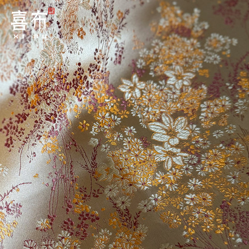 繁花香囊面料绝美童装织装饰布料