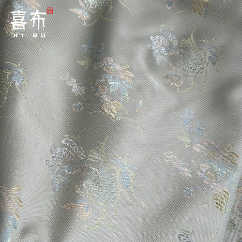 兰花异色罗面料宽幅旗袍新中式