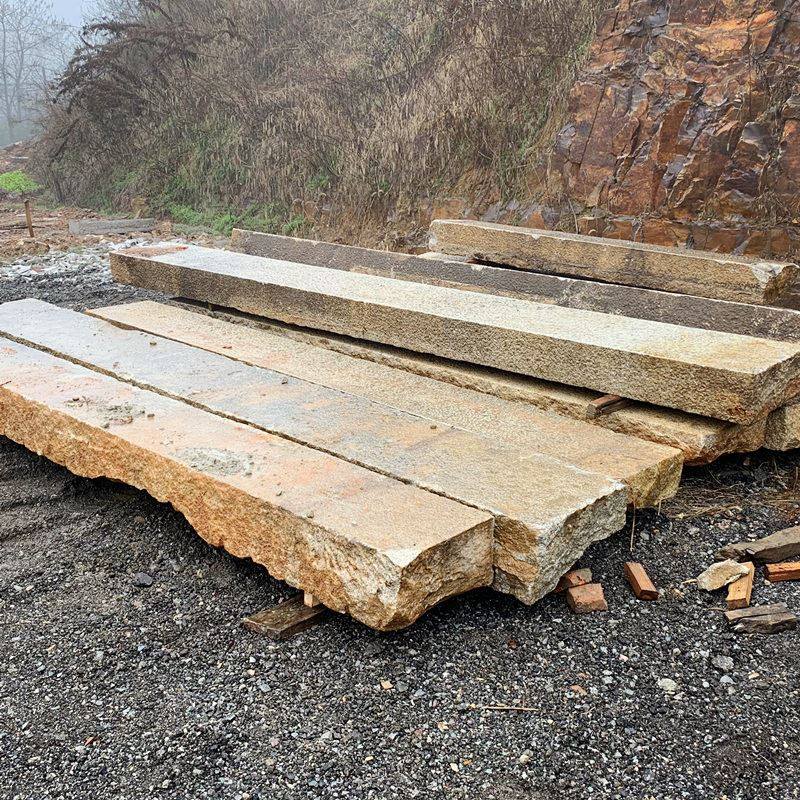 老石条旧石板户外花园庭院铺地石头板条石石材仿古室外铺路老石板