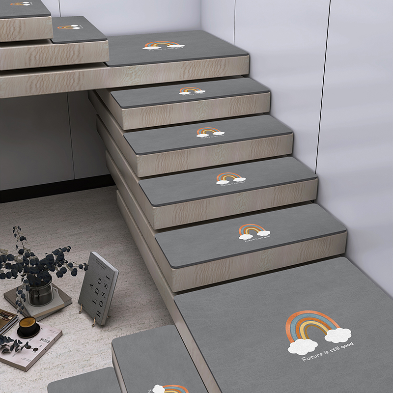 软硅藻泥简约楼梯踏步垫防滑静音