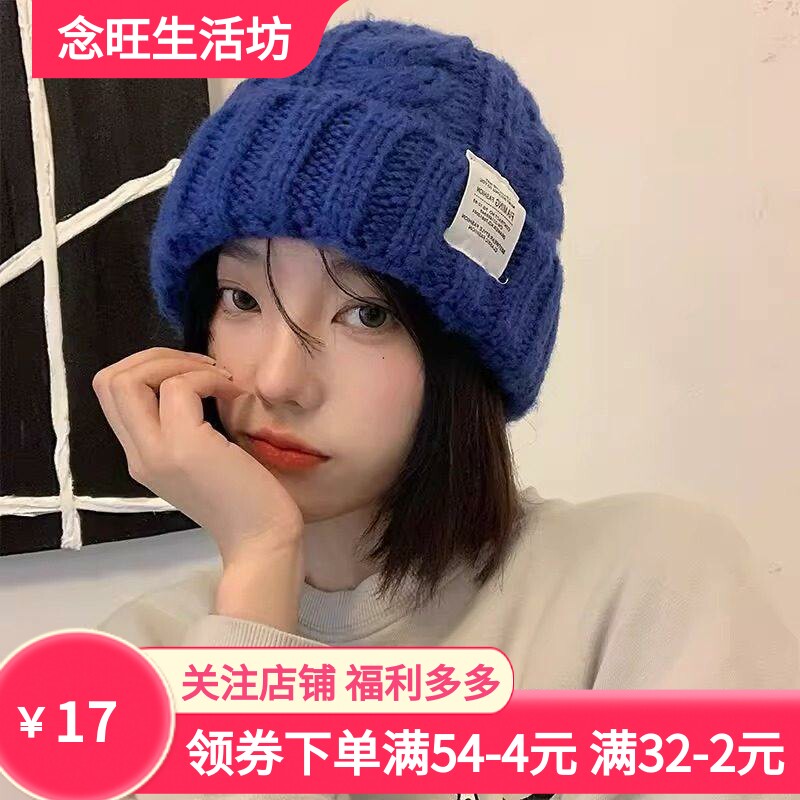 秋冬时尚针织帽女款韩版时尚麻花毛线帽保暖护耳多色可选休闲